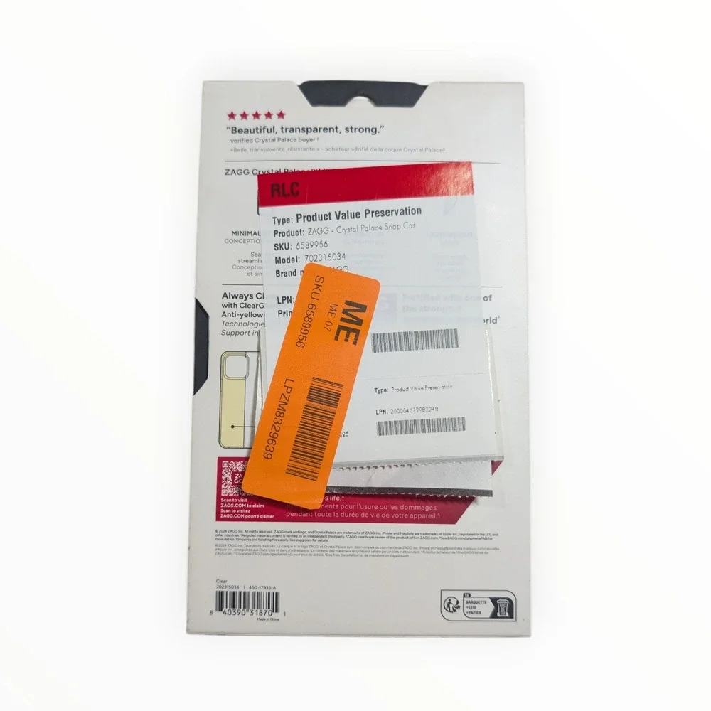 K2-S‎ ZAGG Crystal Palace Magsafe Case for Apple iPhone 16 - Clear ⬇️